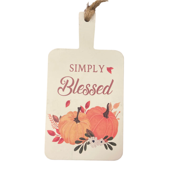 Ashland Fall Simply Blessed Wall Sign 10x5in