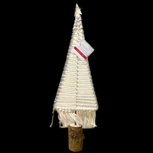 Cream-Colored Macrame Tree for Home Decor