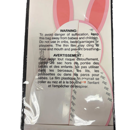 Celebrate It Easter Medium Honeycomb Bunny – Light Pink – 9.3" W × 18" H