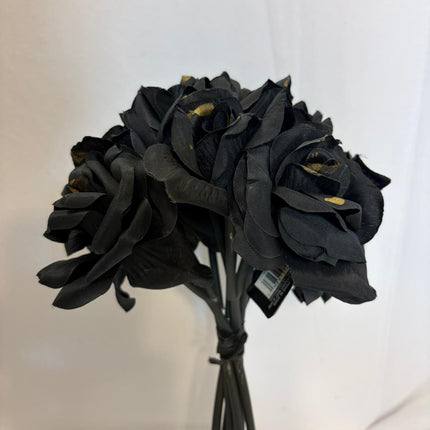 Black Rose Bouquet Floral Pick 10 in