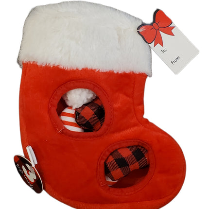 Woof Dog Toy Stocking – 3 Toys Inside, 9x7x1.5in