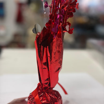 VALENTINE'S DAY TINSEL SPRAY HEARTS 16"