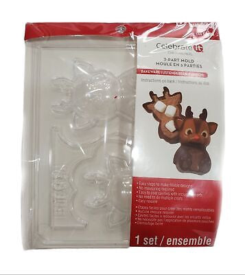 Celebrate It Reindeer 3-Part Mold Bakeware
