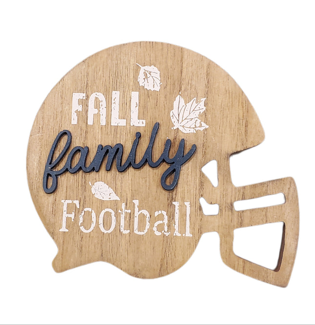 Fall Family Football Table Decor 6x6 in