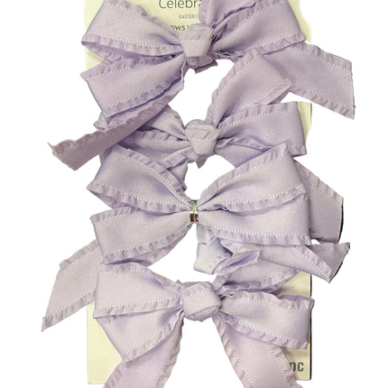 Celebrate It Easter Ruffle Bows – Lavender, 4‑Piece Set