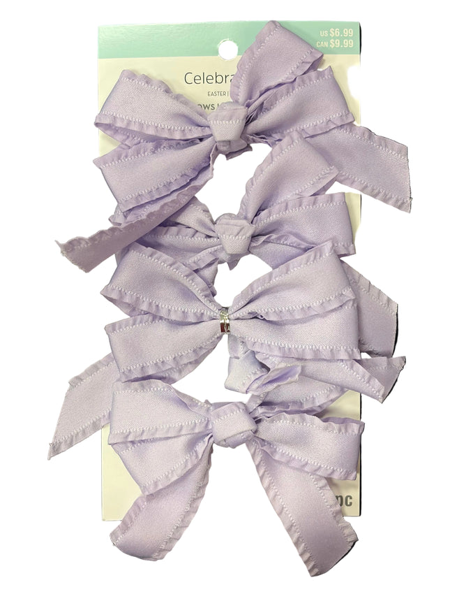 Celebrate It Easter Ruffle Bows – Lavender, 4‑Piece Set