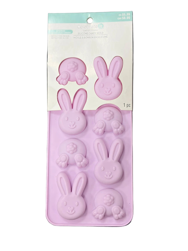 Celebrate It Easter Silicone Candy Mold – Bunny Faces & Bunny Bottoms