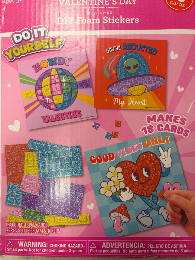 Valentine's Day DIY Foam Stickers Makes 18 Cards by Way to Celebrate