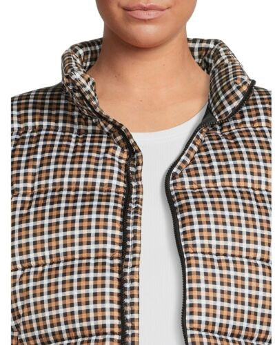 Plus Plaid Puffer Jacket 2XL 20W-22W