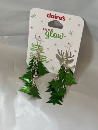 Green Christmas Tree Earrings by Claire's