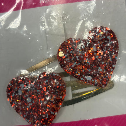 Valentine’s Day Heart Hair Clips