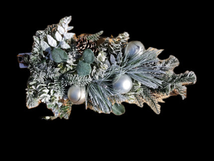 Ashland Icy Greenery Snowflake Teardrop Decor