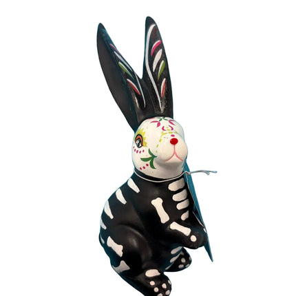 Day of the Dead Skeleton Bunny Figurine – Decorative Accent (7" x 2")
