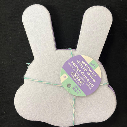 Creatology Felt Bunny Shapes – 15‑Piece Set (7 White, 8 Purple)