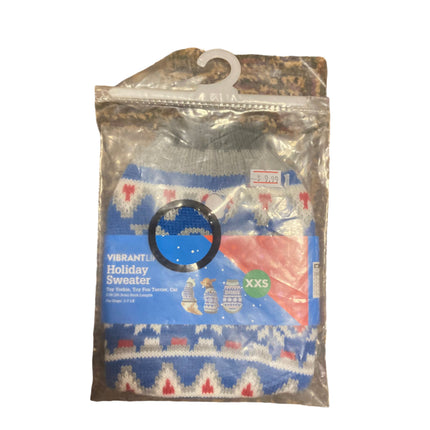 Vibrant Life Blue Boss Dog Sweater 8in 3-7Lb XXS