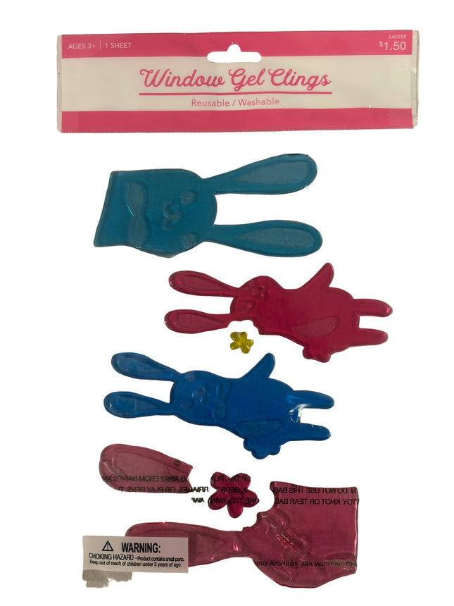 Easter Window Gel Clings – Bunny Set (1 Sheet)