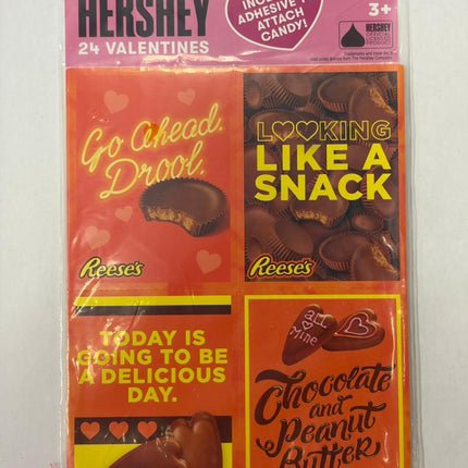 Hershey’s Reese’s Valentine Exchange Cards -24 Cards