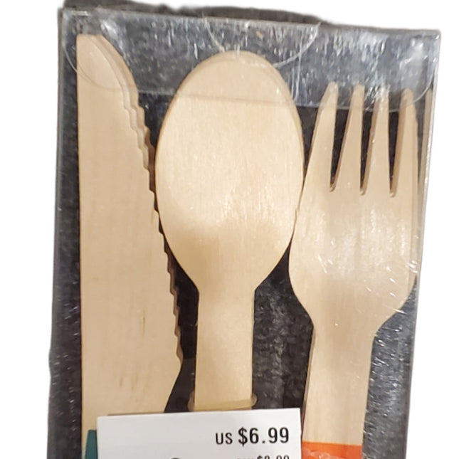 Thanksgiving Wooden Cutlery Set 24-pc - CELEBRATE IT
