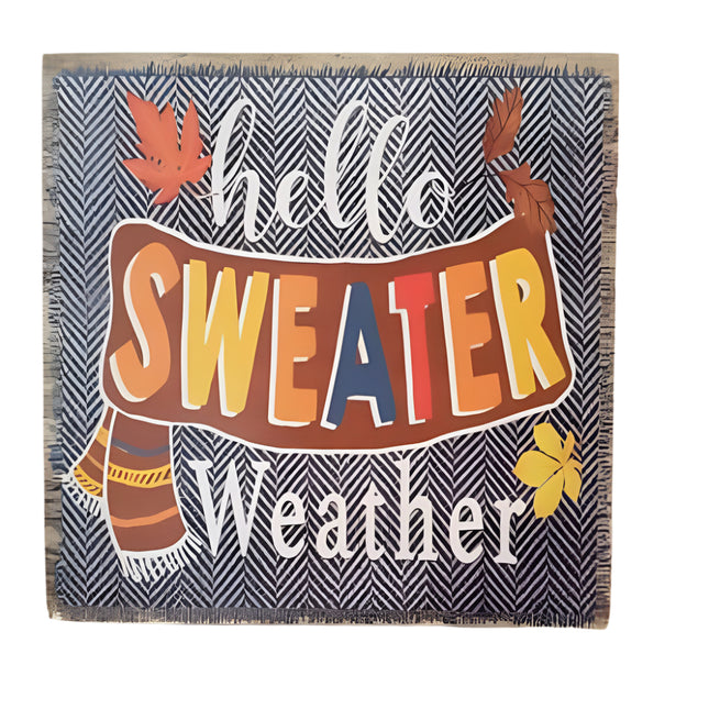 "Hello Sweater Weather" Autumn Tabletop Decor