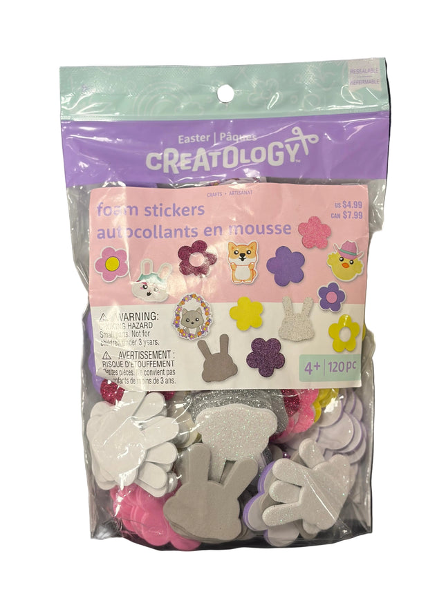 Creatology Easter Foam Stickers – 120‑Piece Assorted Shapes