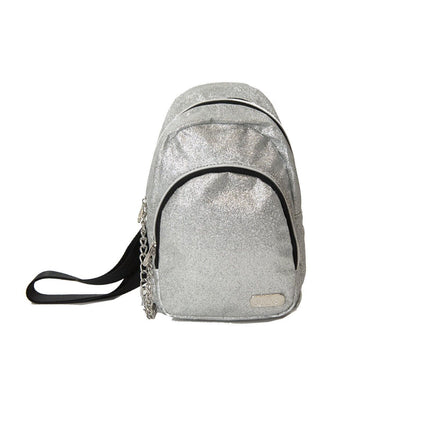 Justice Girls Silver Sling Bag – Adjustable Strap