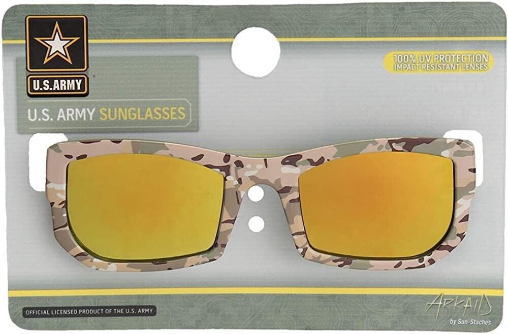 Kids US ARMY SUNGLASSES Camouflage Frames 100% UV Protection BRAND NEW!