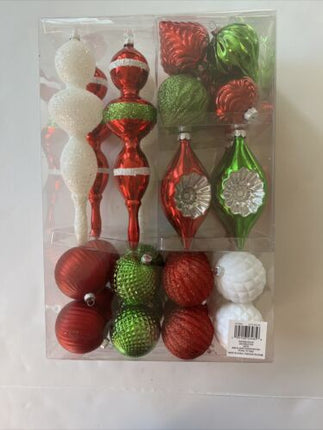 32pc Ashland Shatterproof Christmas Ornaments