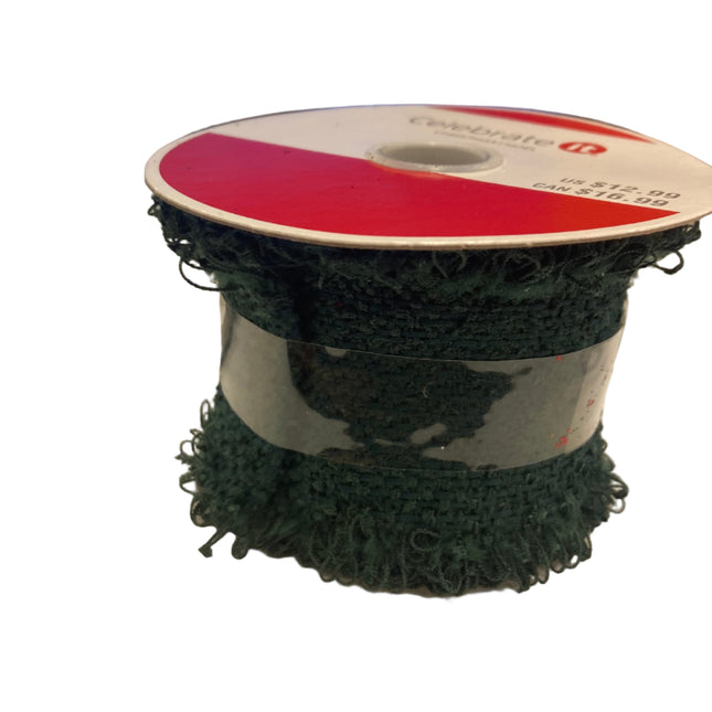 Celebrate it Christmas Green Pieces Ribbon 2.5inx9ft