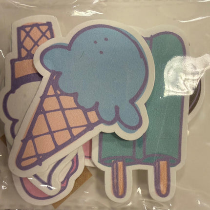 Summer Ice Cream Wooden Craft Shapes – DIY Wood Décor Set (5 Pieces)