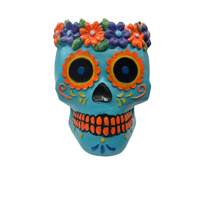 Ashland Day of the Dead Skull Candle Holder 5”x5”x4”