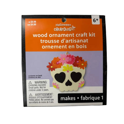 DIY Sugar Skull Wood Ornament Craft Kit – Halloween Decor Activity