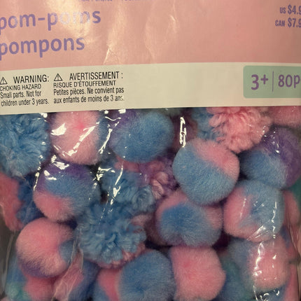Creatology Easter Pom‑Poms – 80‑Piece Pastel Craft Set