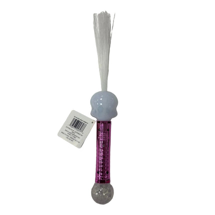 Light-Up Skull Fiber Optic Wand – Color Changing Halloween Toy