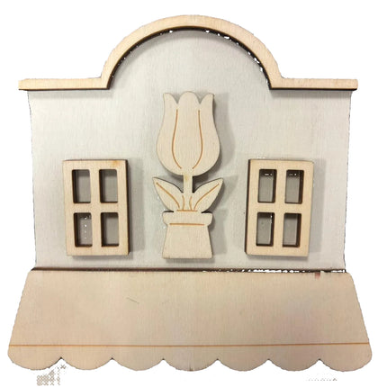 Make Market DIY Wooden Décor – Flower Shop Cutout (8" Height × 5.5" Width)