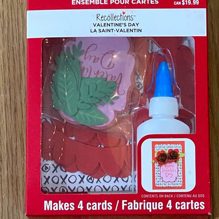 Recollections Valentine's Day "Happy Valentine's Day" Card Kit Makes 6 Cards