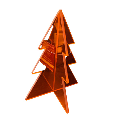 Ashland Christmas Orange Plastic Tree Table Decor 7in