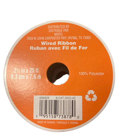 Celebrate it Halloween Black Dots Wired Ribbon 2.5inx25ft