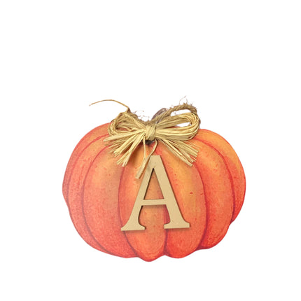 Ashland Fall A Letter Pumpkin Wall Decor 6x7in