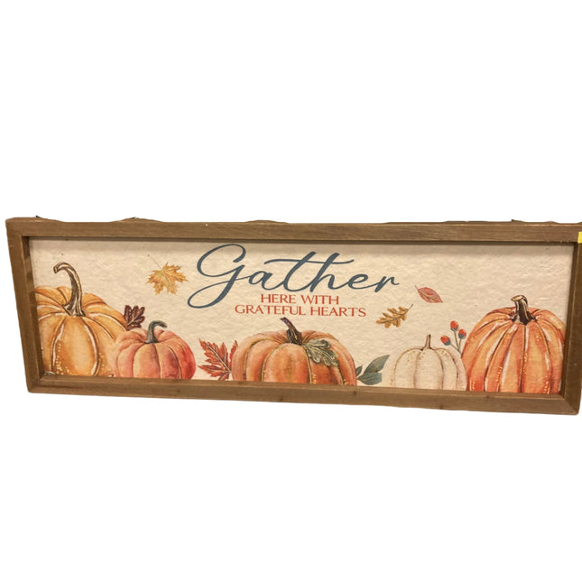 Ashland Fall Wall Decor Grateful Sign 28x9in