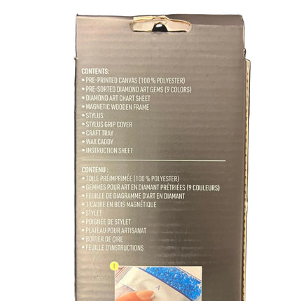 Tropical Leaves Diamond Art Kit with Frame – 11" x 14" DIY Craft