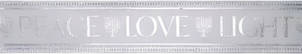 Celebrate it Wired Hanukkah Light, Peace and Love White Ribbon 1.5in x 30ft
