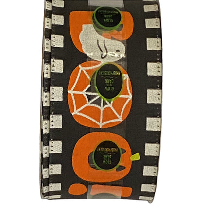 Glow-in-the-Dark Ghost Ribbon 1.5" x 18ft - Halloween