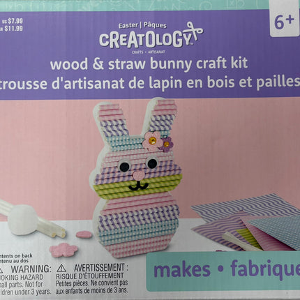 Creatology Wood & Straw Bunny Craft Kit – Makes 1