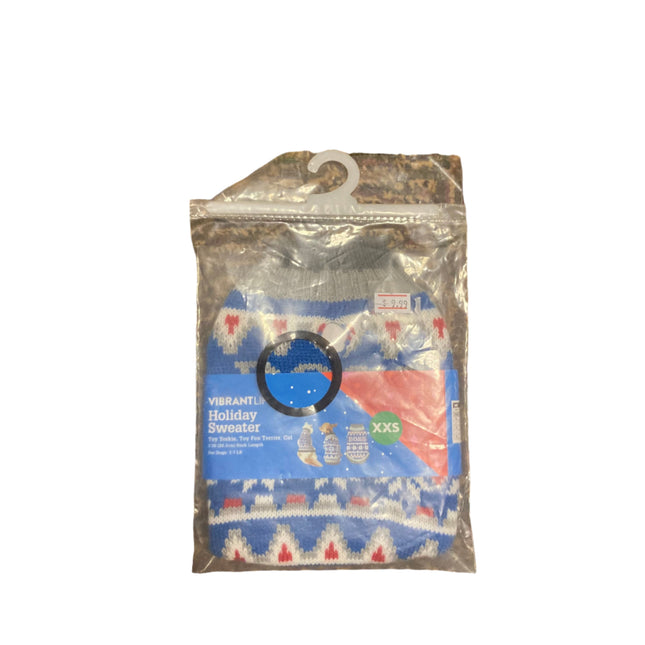 Vibrant Life Blue Boss Dog Sweater 8in 3-7Lb XXS