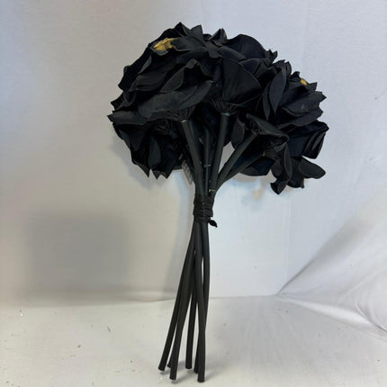 Black Rose Bouquet Floral Pick 10 in