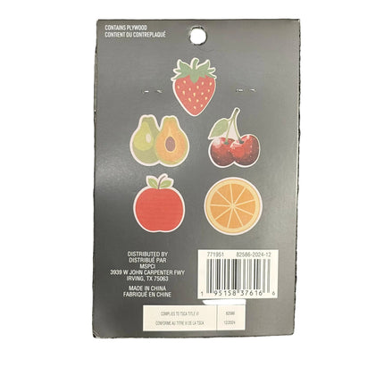 Summer Fruit Wooden Craft Shapes – DIY Wood Décor Set (5 Pieces)