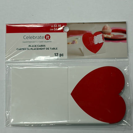 Celebrate It Valentine's Place Cards 12 Pcs