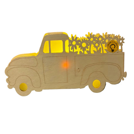 Make Market DIY LED Plywood Décor – Floral Pickup Truck (Tabletop Décor)