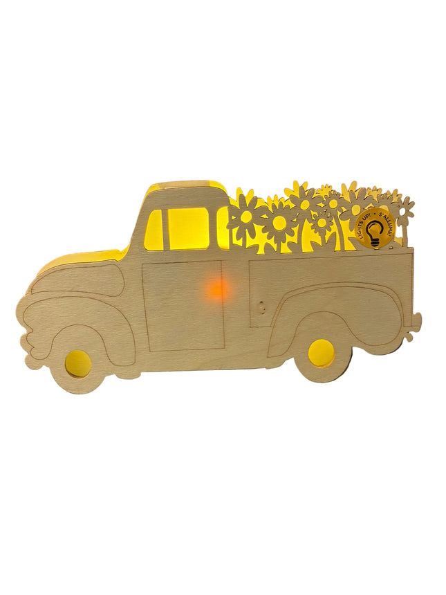 Make Market DIY LED Plywood Décor – Floral Pickup Truck (Tabletop Décor)