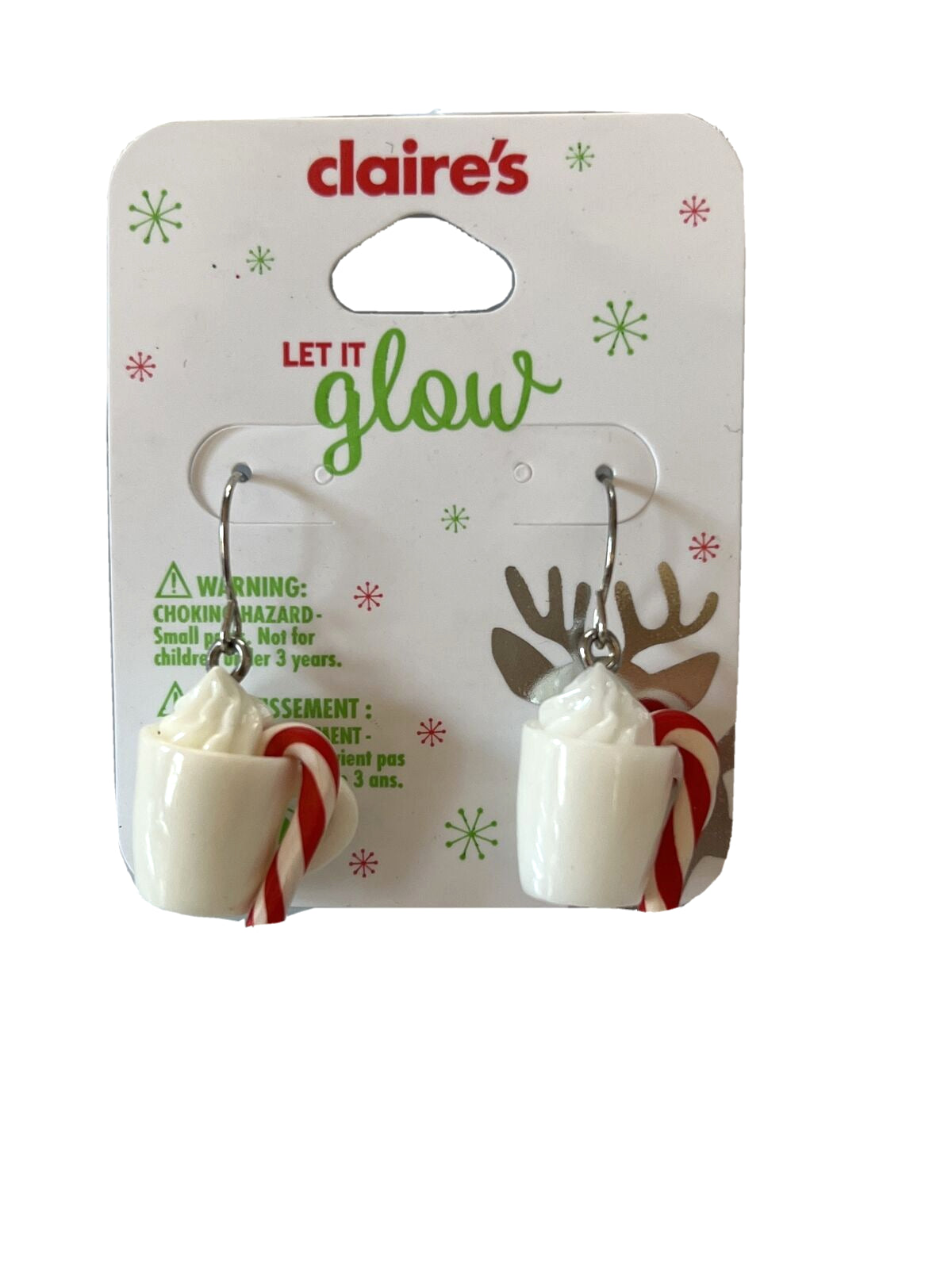 Claire's Let It Glow Cocoa Mug Earring Dangles